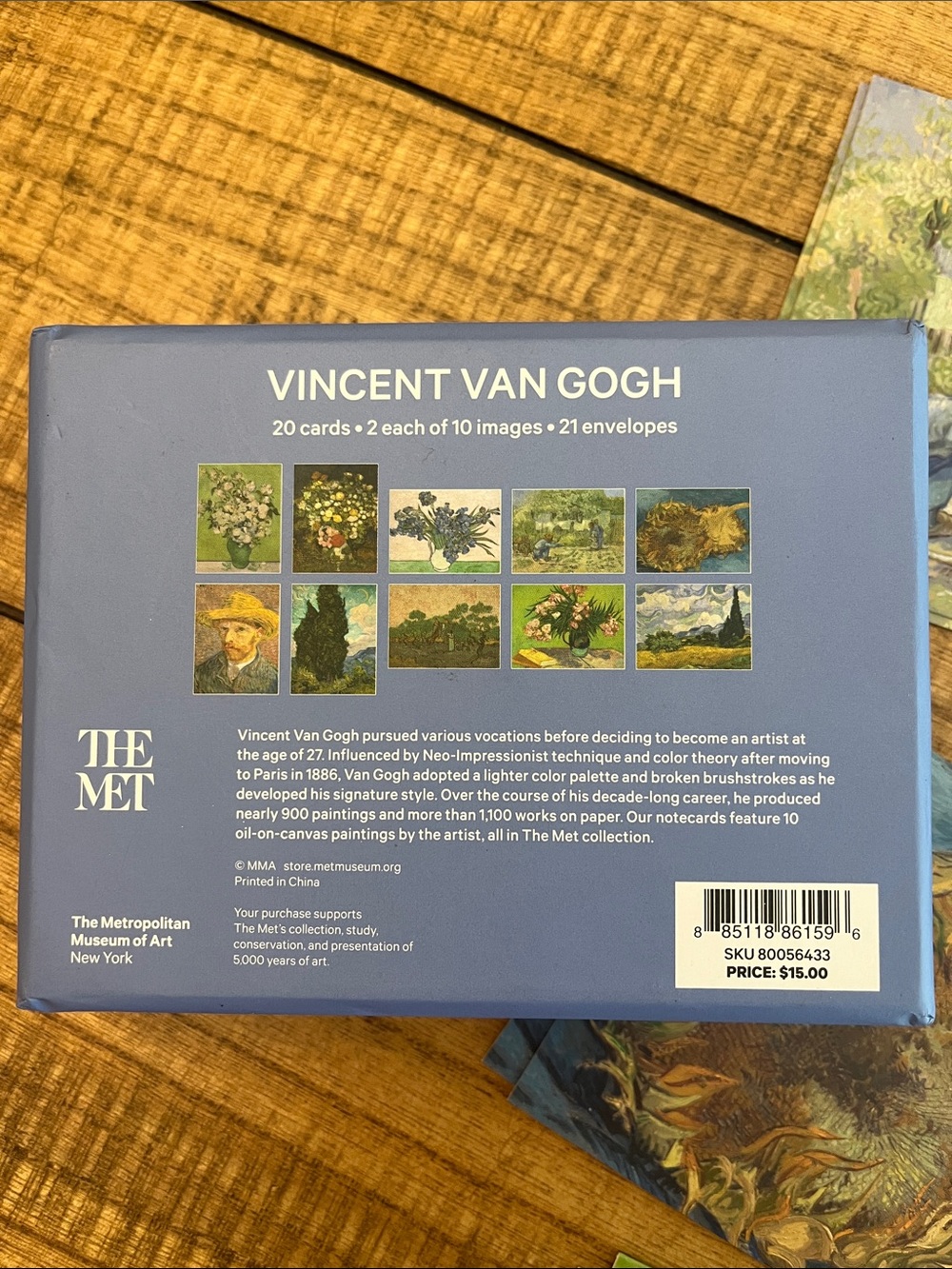 Van Gogh Notecards - Multi-Color Art Note Card Set - Picture 7 of 7